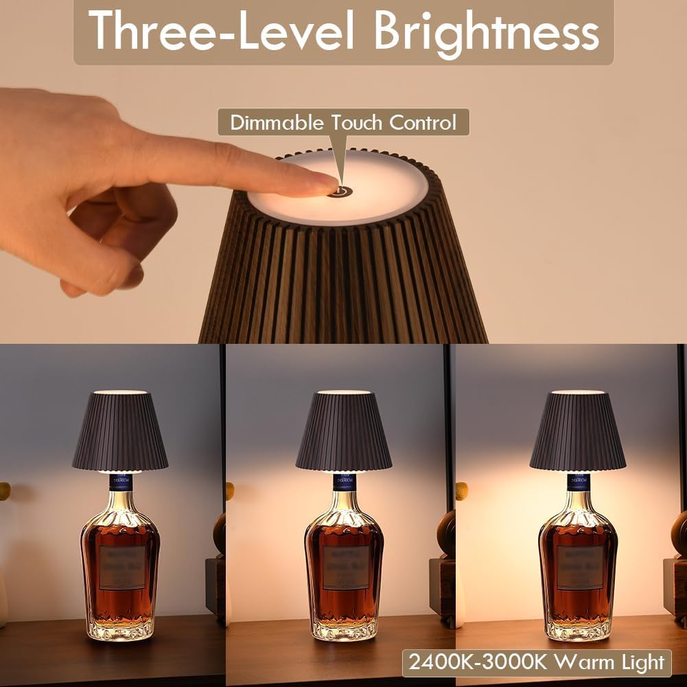 WILIT bottle lamp charging via USB for versatile power options.