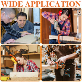 WILLBOND orange finish clamps in workshop showcase durability and tool visibility.