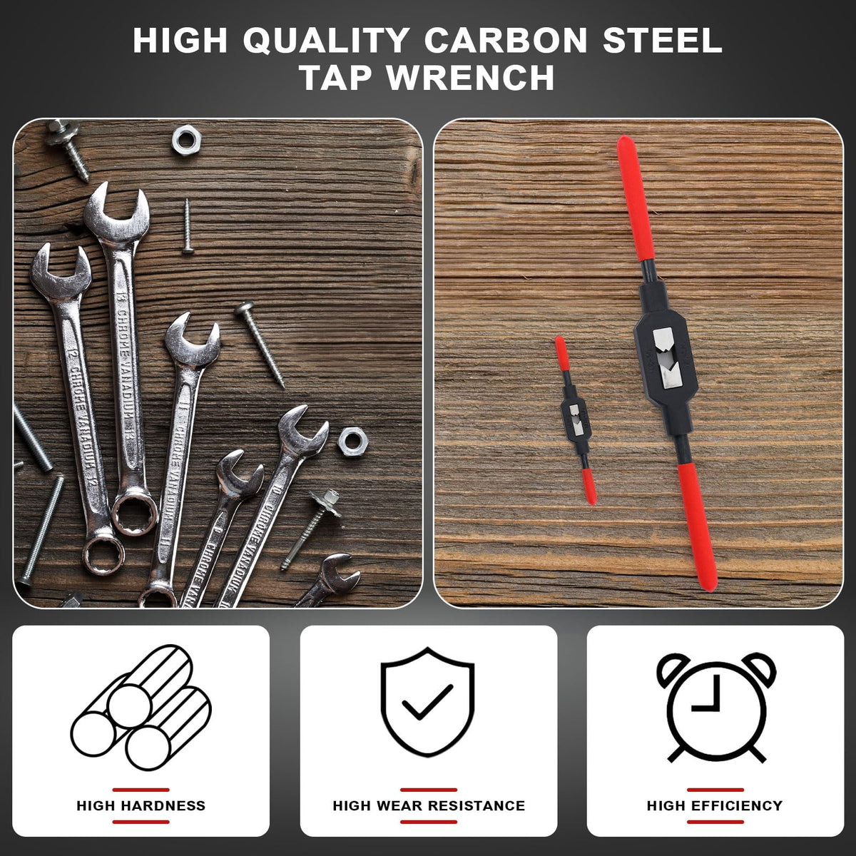 WILLBOND coated tap wrench protects against rust during storage and transit.