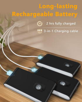 WILLED 3-in-1 charging cable allows simultaneous recharge of multiple lights.