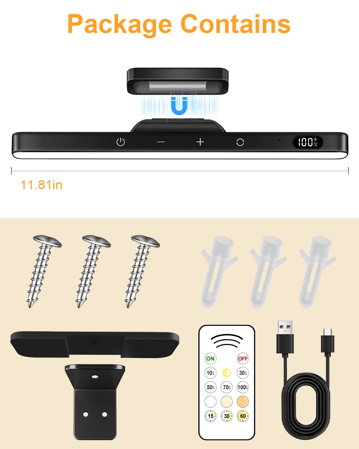 Perfect for frames, paintings, and closets with wireless convenience.