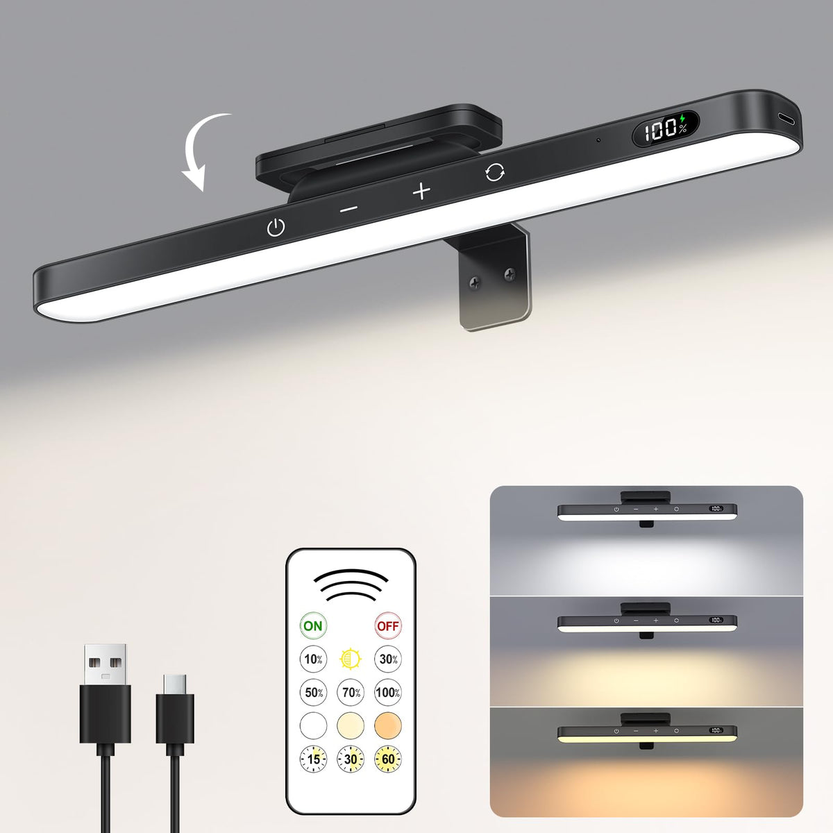 WILLED 3W picture light on wall illuminates artwork with adjustable brightness.