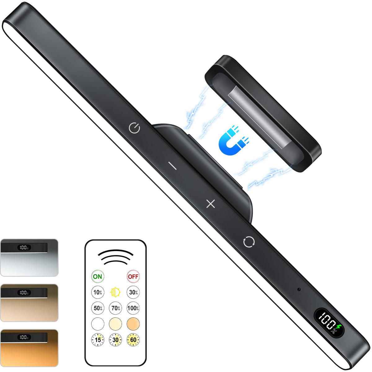 WILLED 3W rechargeable light bar with remote offers cord free lighting for closets and cabinets.