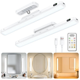 WILLED 3W vanity lights with magnetic left-mirror attachment for shadow-free makeup