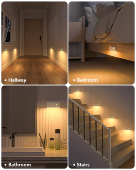 WILLED battery-operated night light for stairs delivers cordless convenience.