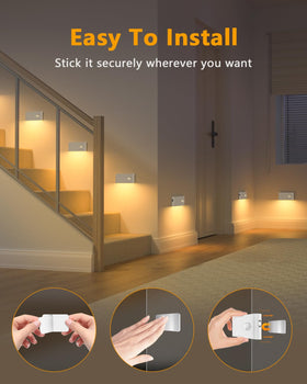 WILLED easy-install night light sticks with magnetic adhesive.