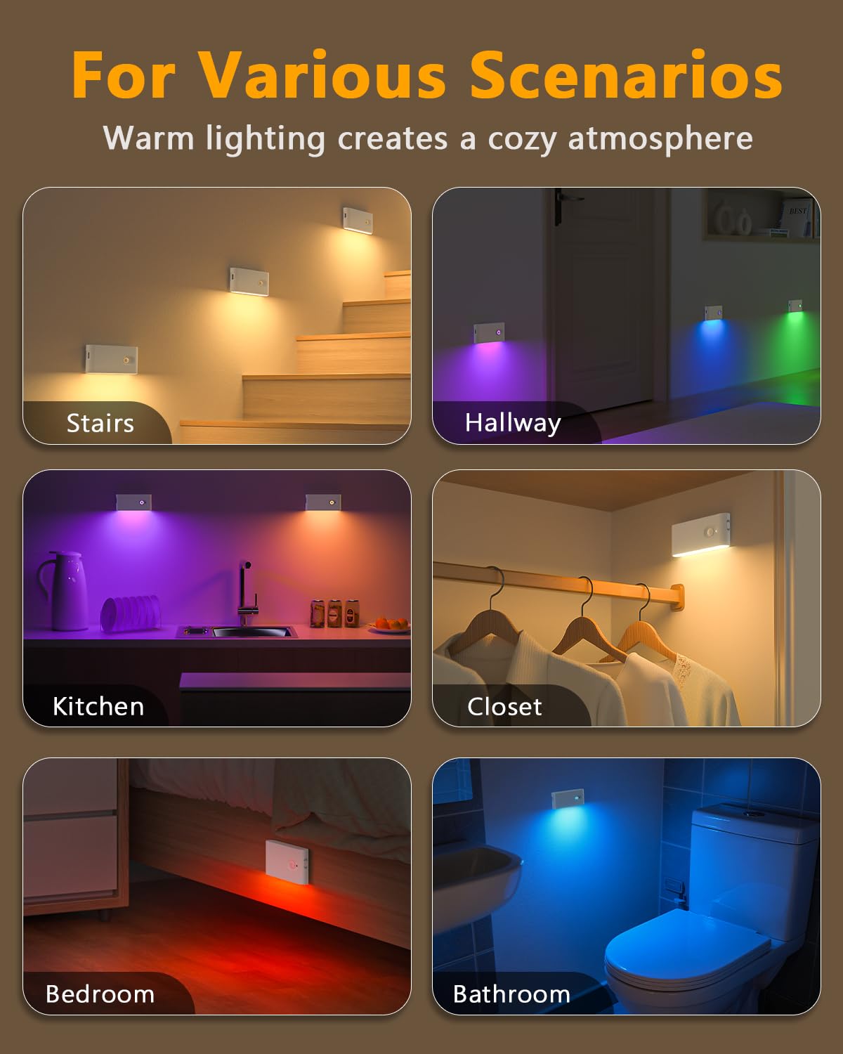 WILLED magnetic attachment night lights offer tool-free placement on metal surfaces.