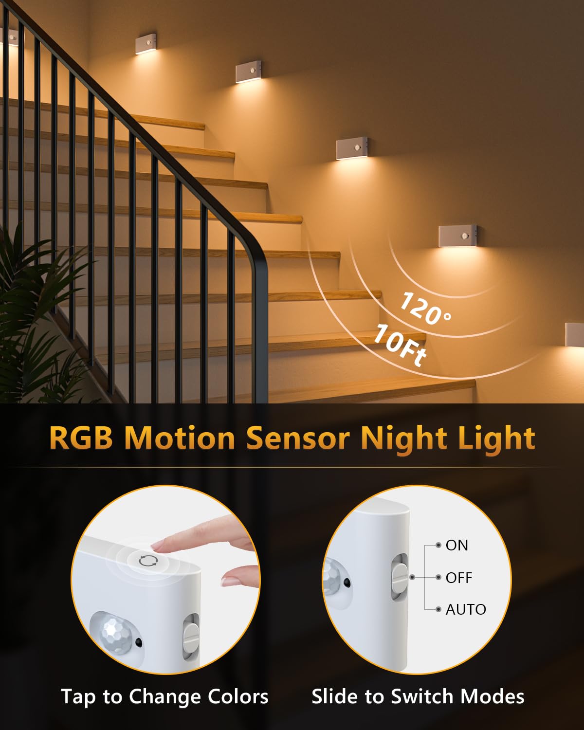 WILLED RGB night light demonstrates six color modes for mood adjustment
