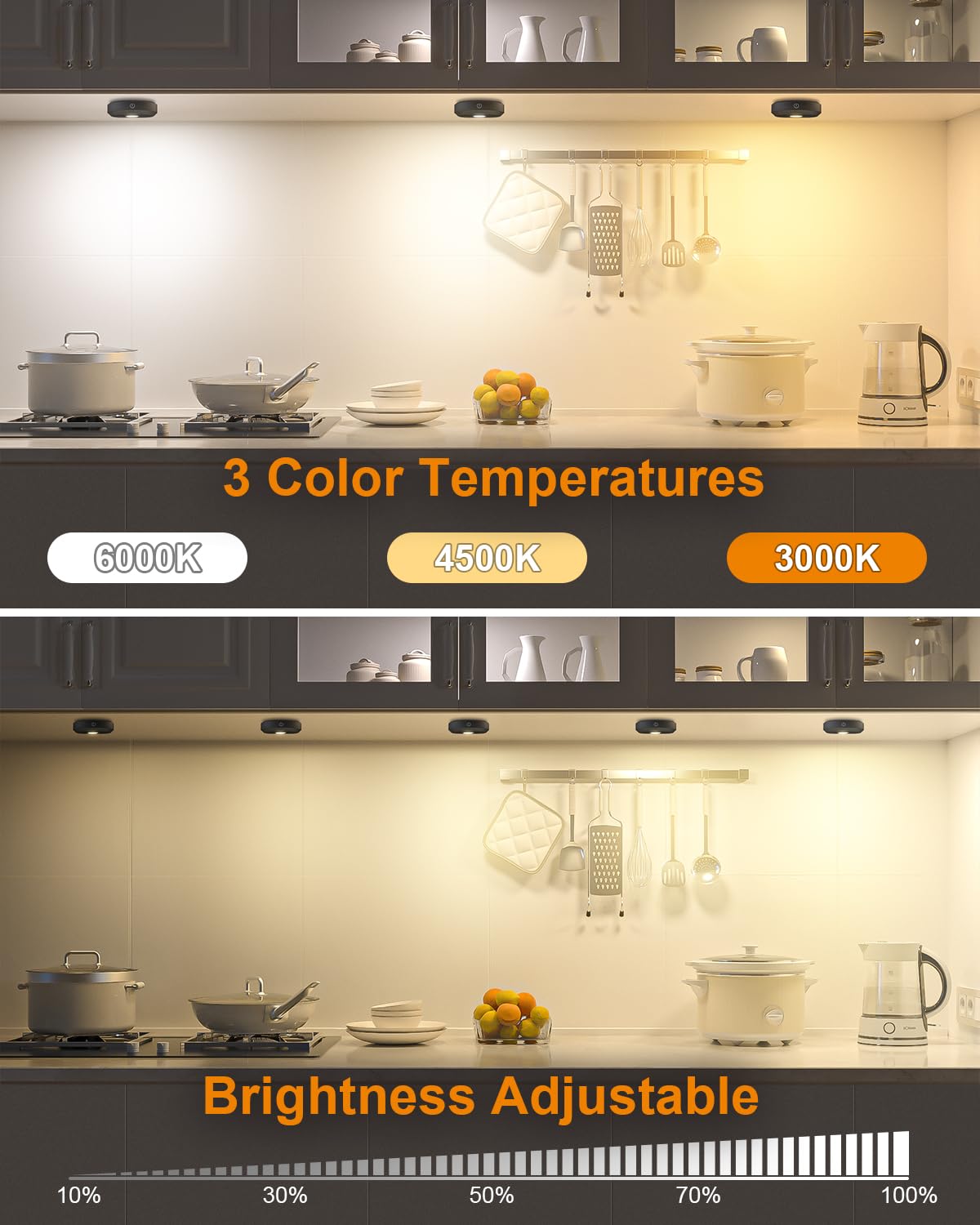 WILLED puck light magnetic attachment enabling quick, tool-free installation