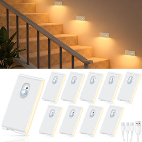 WILLED rechargeable night light on stairs emitting a gentle glow for safer steps