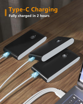 WILLED night light charges via USB-C for easy multi-light recharge.