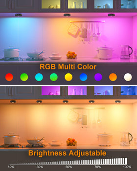WILLED RGB puck light color modes in a smooth cycling pattern.