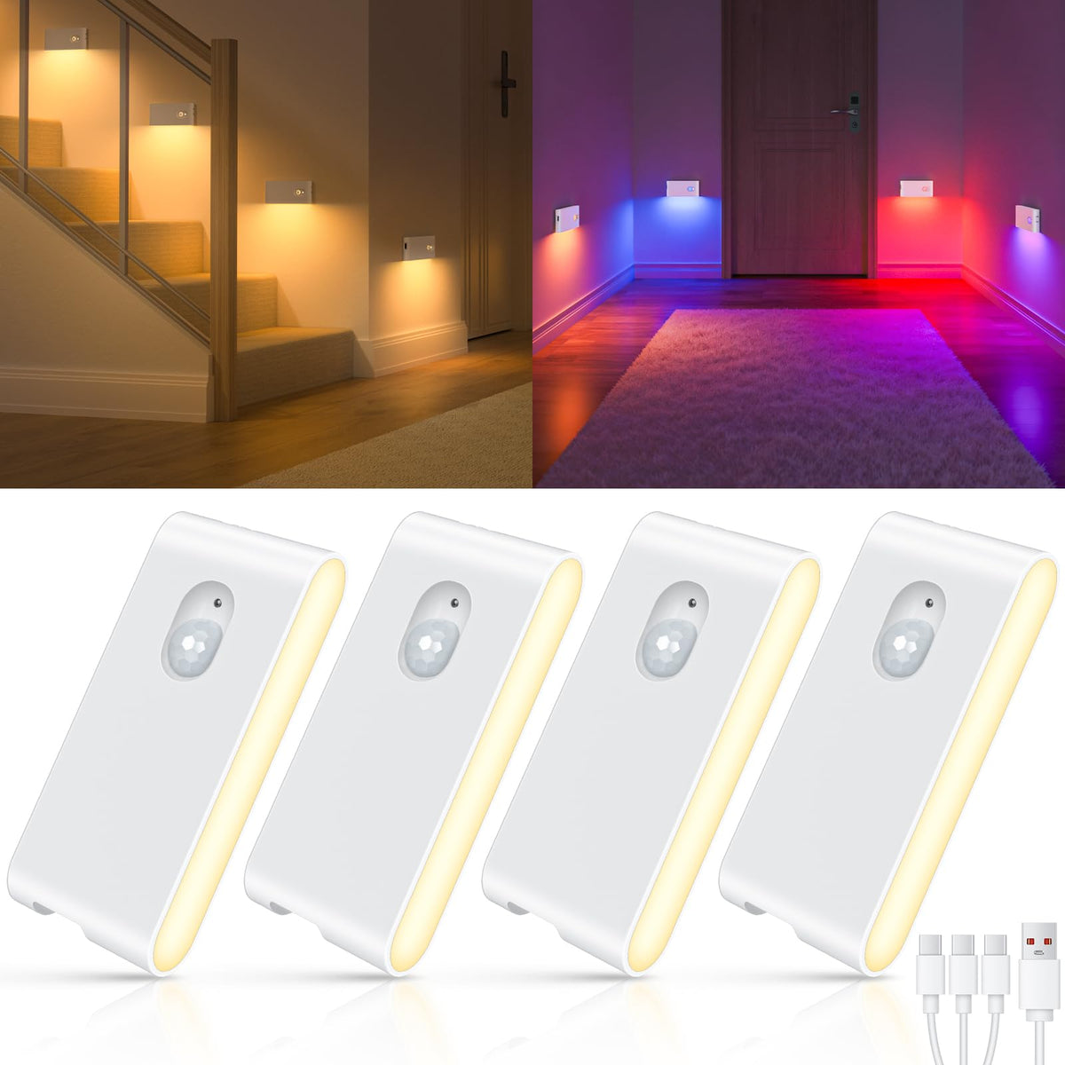 WILLED stair lights offering six colors for safe nighttime navigation