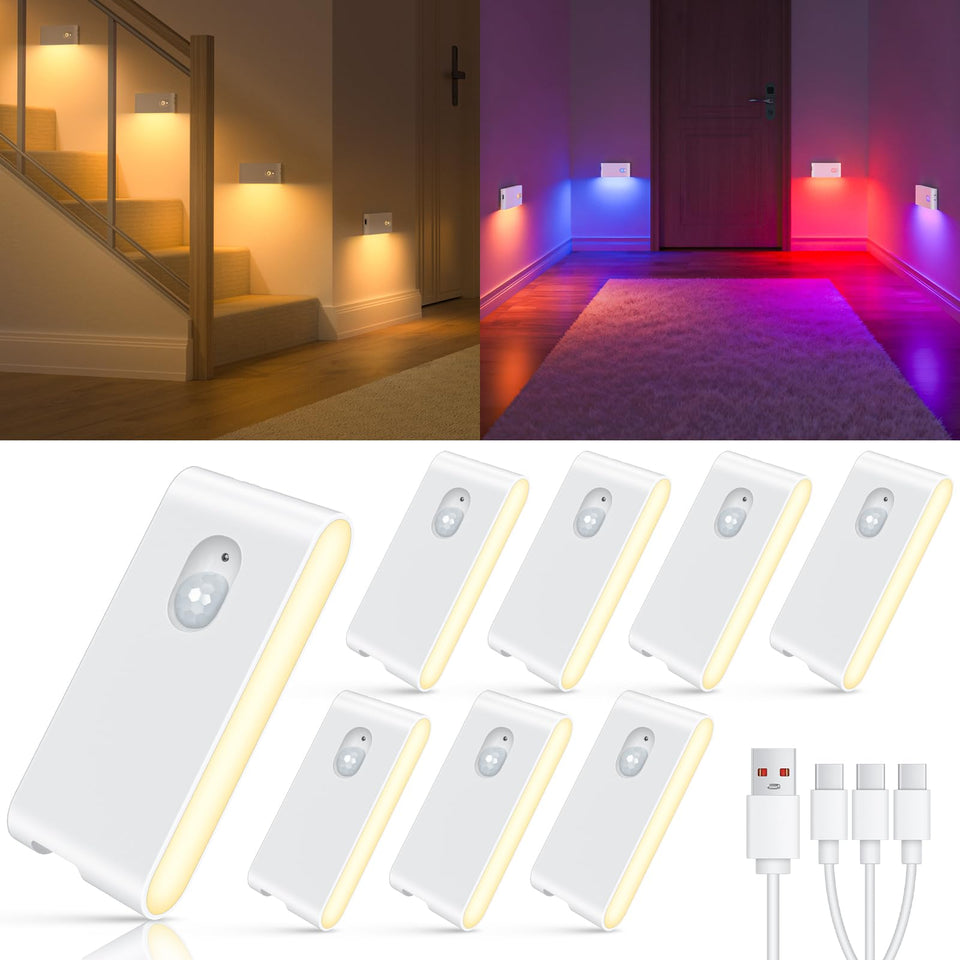 WILLED stair lights indoor RGB and warm white illuminate stairs with motion sensing.