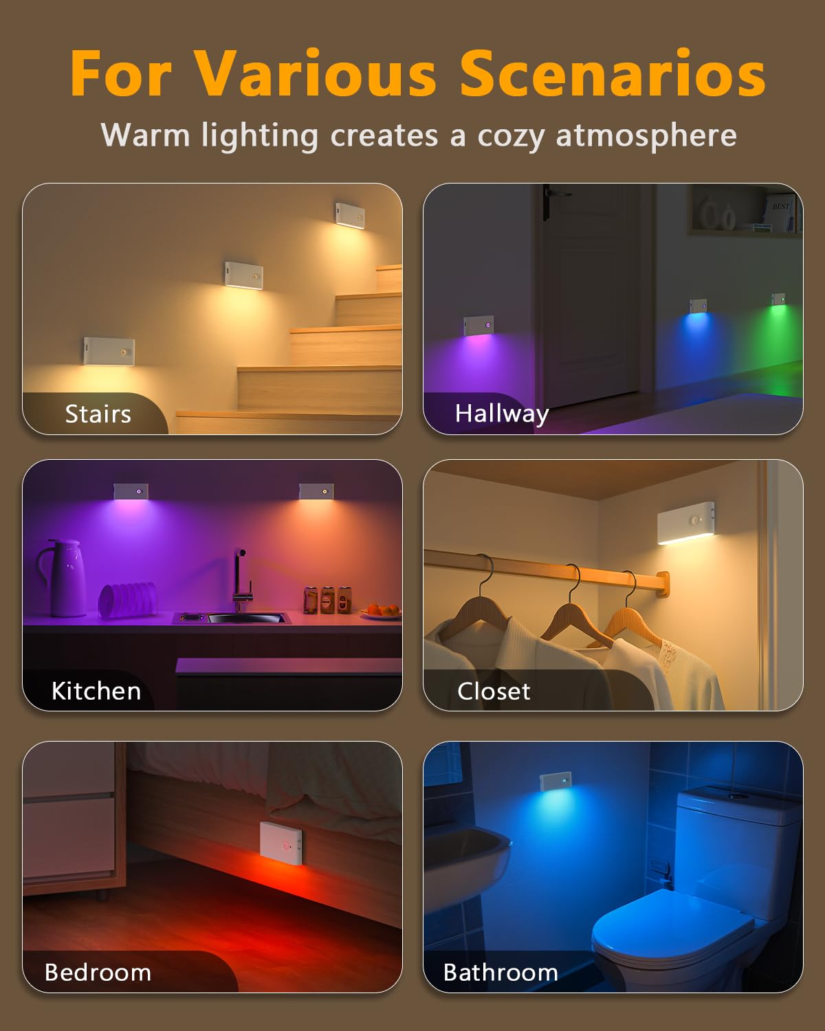 WILLED motion-sensor stair light activates with movement for safety