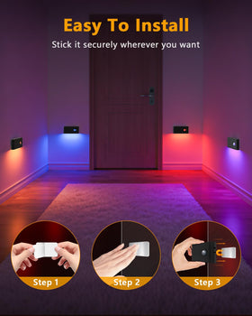 WILLED stair lights rechargeable-battery life extends use without frequent replacements.