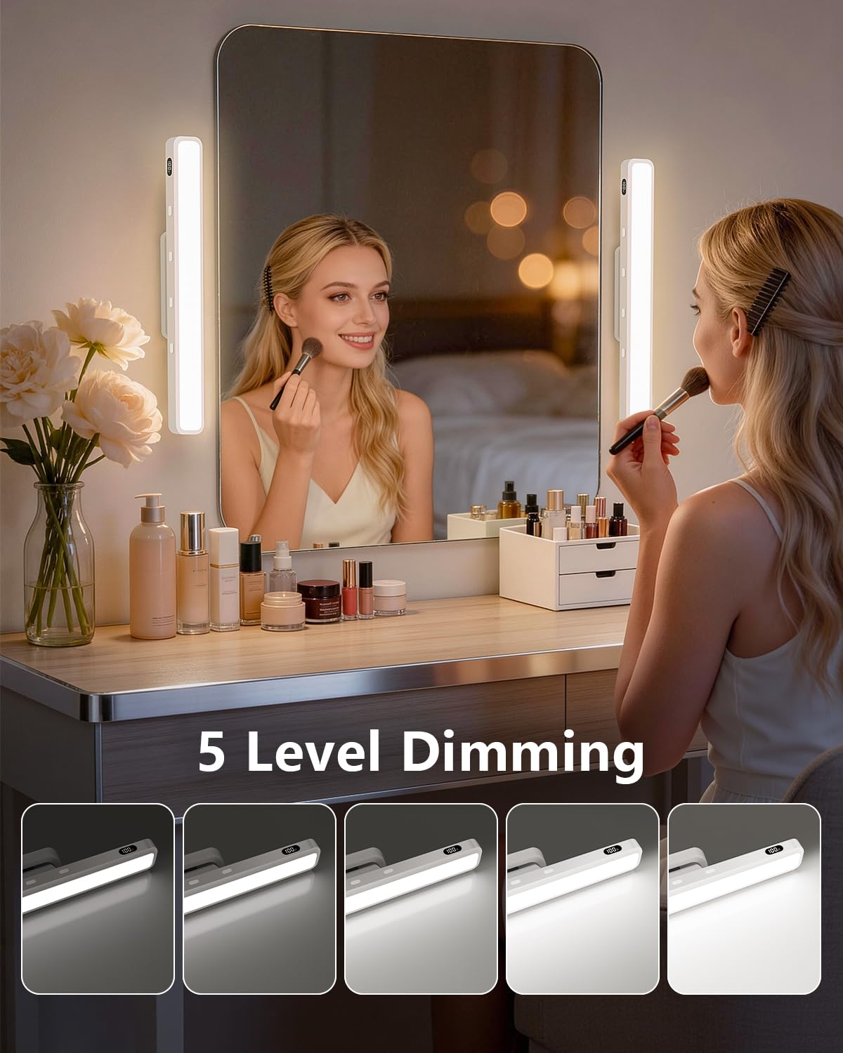 WILLED vanity lights remote control for easy color and brightness adjustments