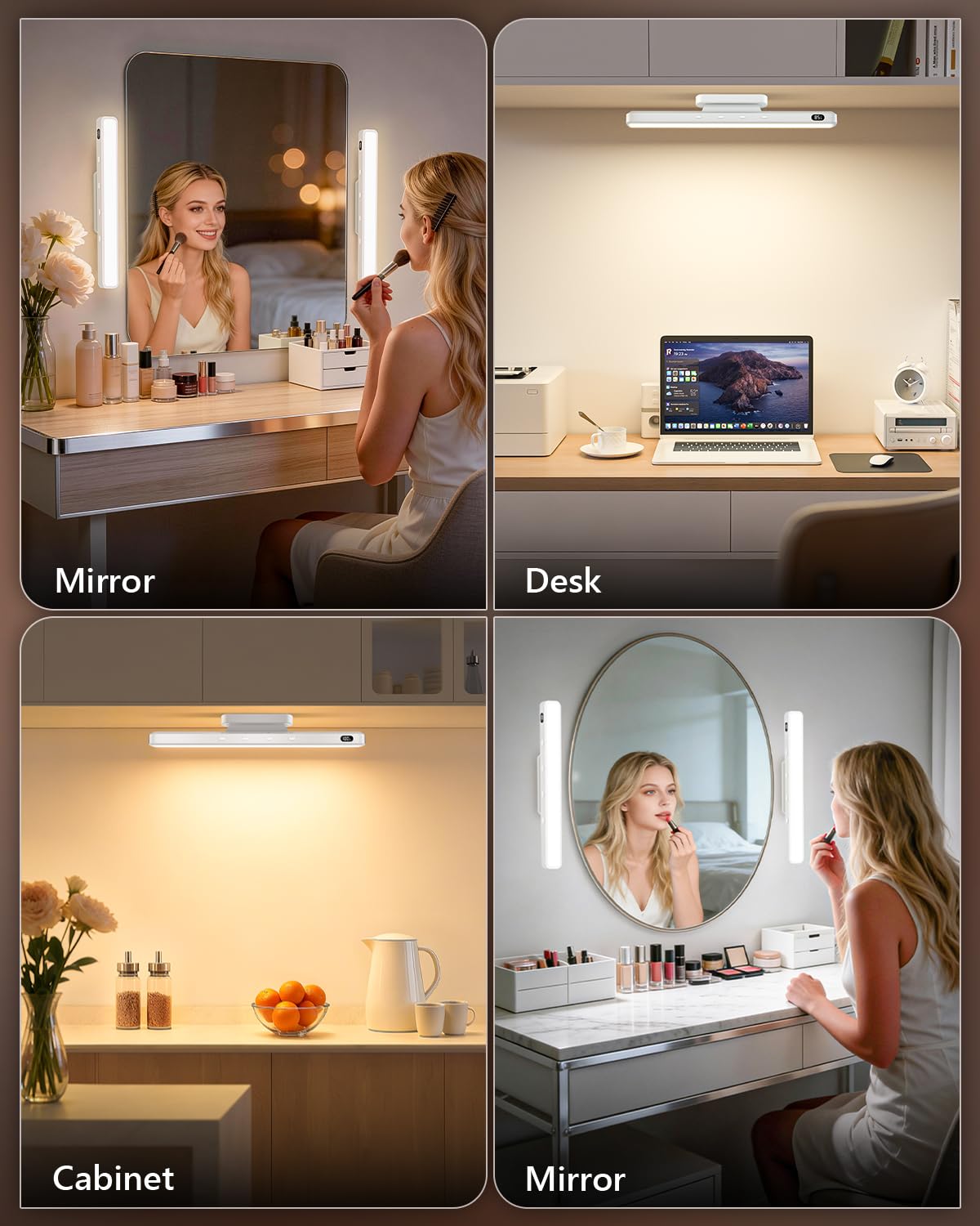 WILLED vanity lights with Type-C fast charging for quick power top-ups