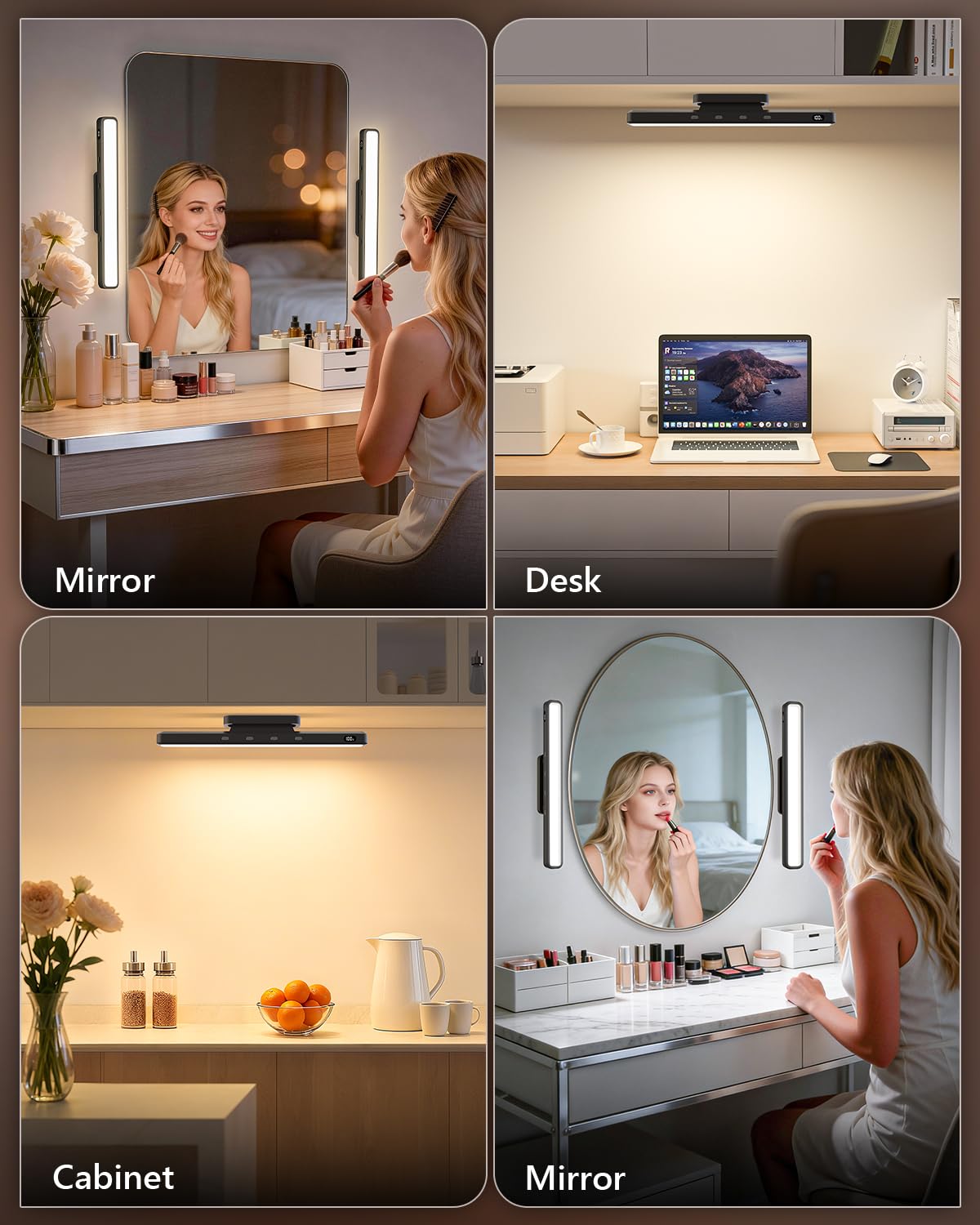 WILLED versatile makeup, cabinet, and desk lighting for daily routines.
