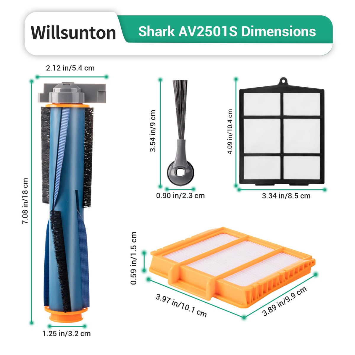Willsunton AV2510S pre-filter captures fine dust, protecting the motor