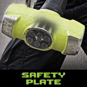 Wilton B.A.S.H safety plate secures head to handle for reliable use.