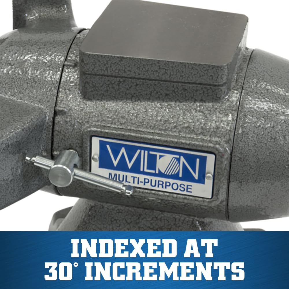 Replaceable pipe jaws on Wilton bench vise extend tool life and adaptability.