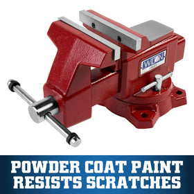 Wilton Utility Bench Vise side view highlighting sturdy frame and jaw mechanism