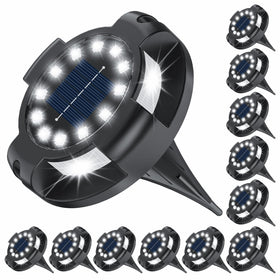 WILUX solar pathway lights front view for bright nighttime paths
