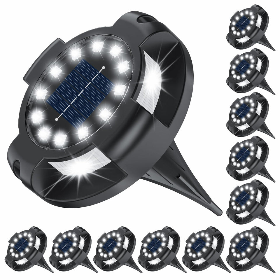 WILUX solar pathway lights front view for bright nighttime paths