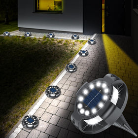 WILUX solar pathway lights side-view along garden edge