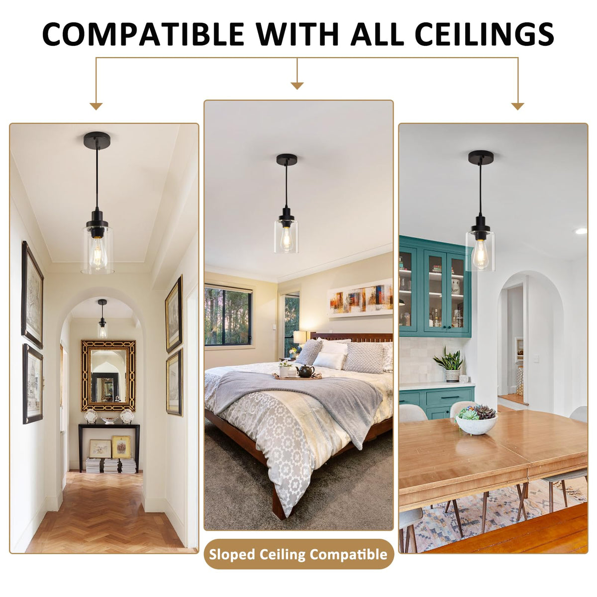 WimiSom hanging light kit includes hardware for quick DIY install