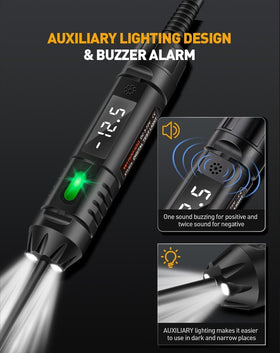 WINAMOO alarm buzzer confirms polarity quickly.