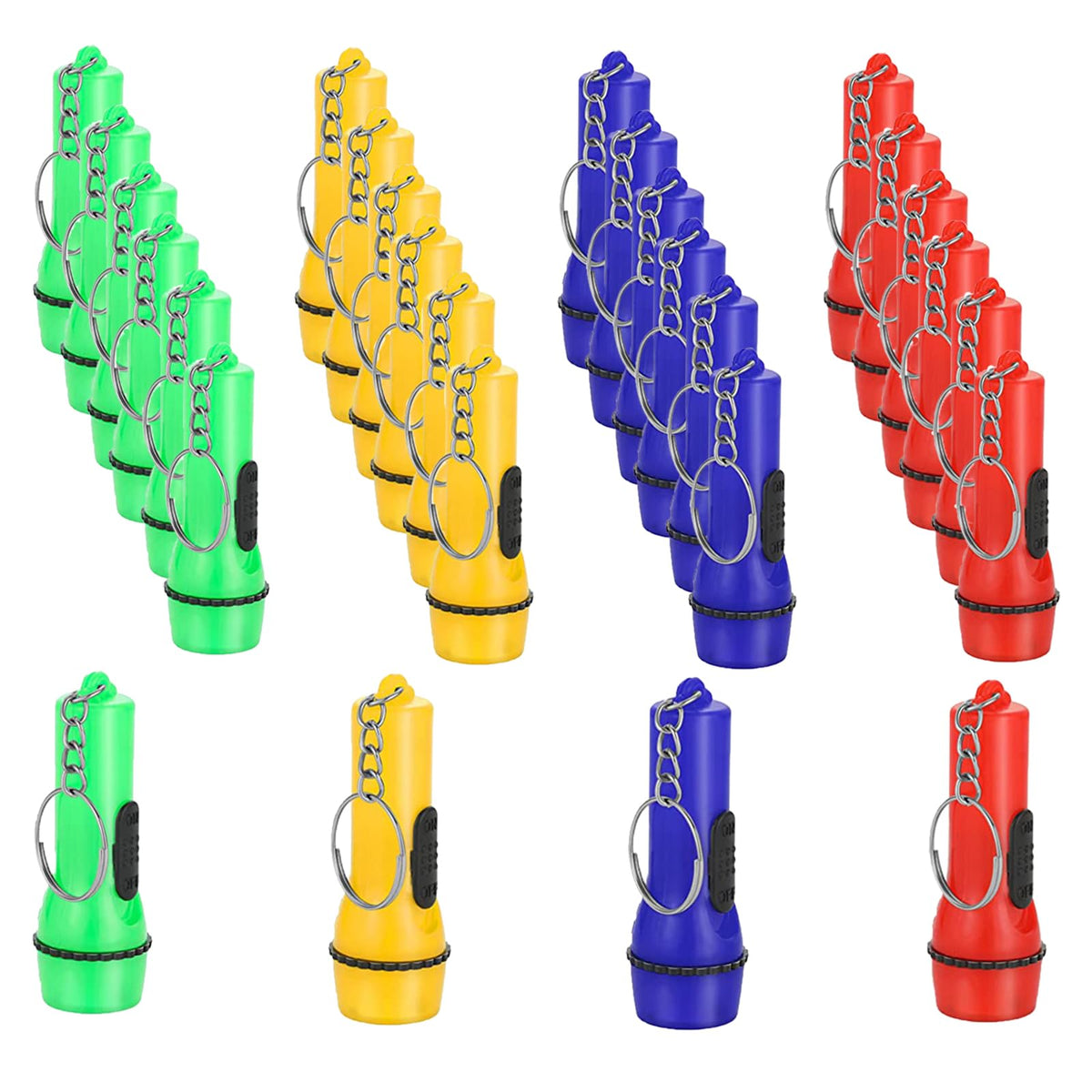Winbar mini flashlight keychain in red lights the path during night walks