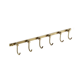 WINCASE brass hook rack with six hooks for sturdy daily organization.