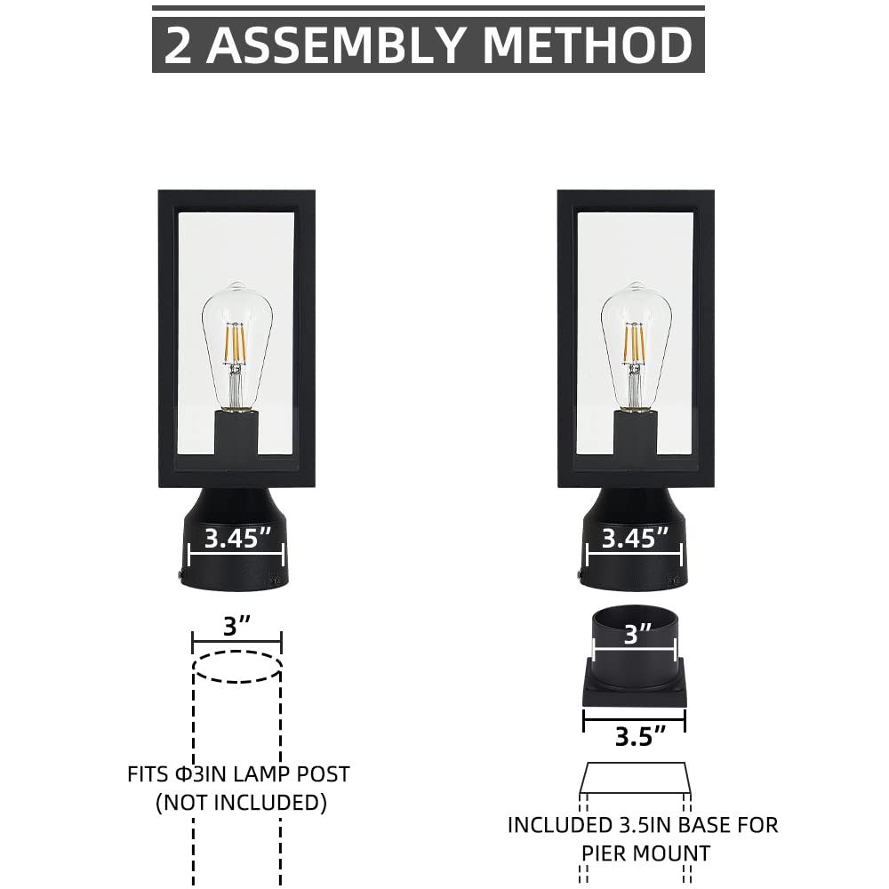 Windben lamp with E26 base offers flexible bulb options.