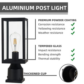 Windben matte black post light adds modern style with weather resistance.