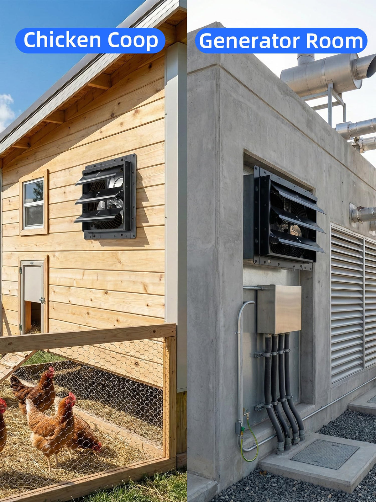 Windigaga 8-Inch Exhaust Fan ideal spaces like garages and sheds for rapid ventilation.