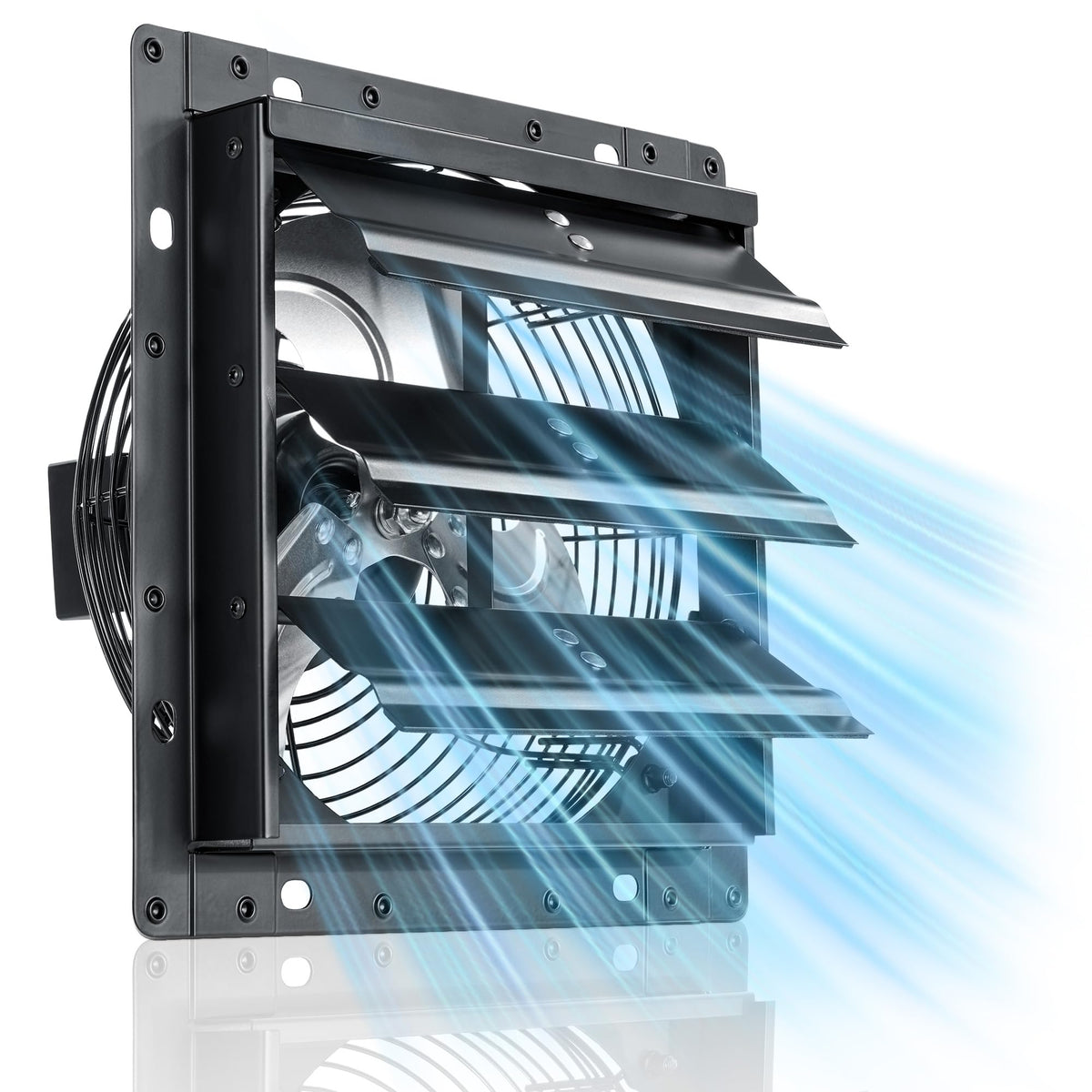 Windigaga 8-Inch Shutter Exhaust Fan front view for powerful ventilation.