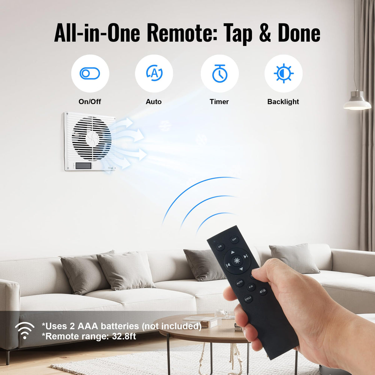 Windigaga auto-cycle-timer mode demonstrates hands-free airflow scheduling.
