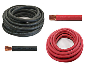 WindyNation WNI 2/0 AWG black cable for heavy-duty welding applications