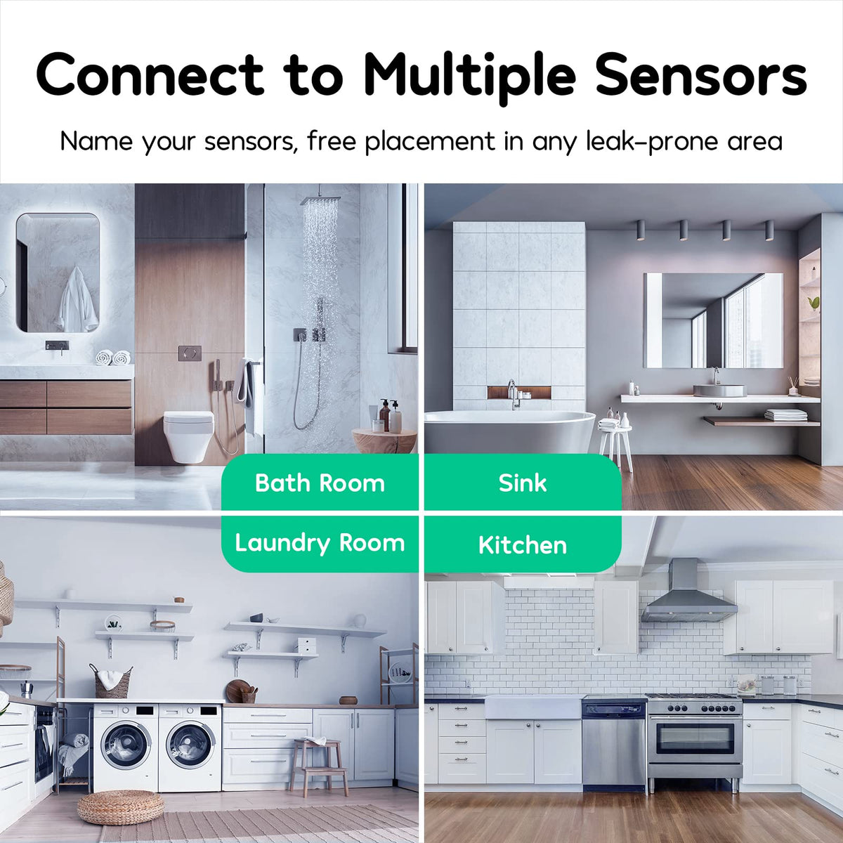Winees leak sensor placed in basement area for early detection