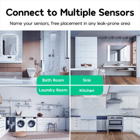 Winees leak sensor placed in basement area for early detection