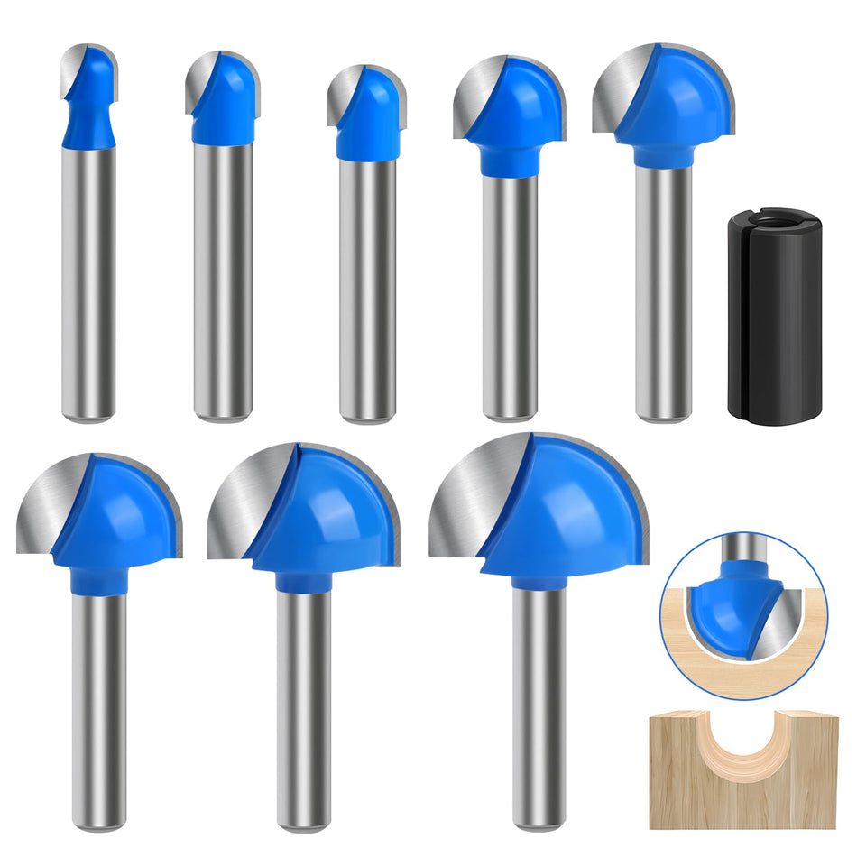 Wingsflee Core Box Router Bit Round Nose 1/4 inch for precise grooves