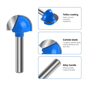 Wingsflee Core Box Router Bit Round Nose 3/4 inch for cabinet work