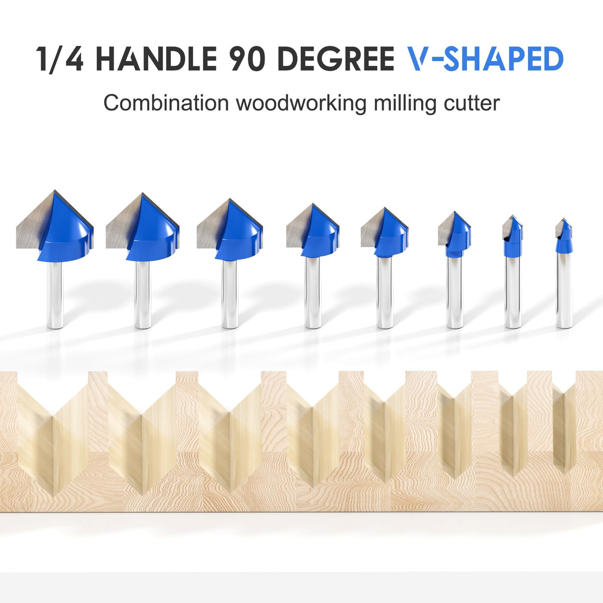 Wingsflee V-groove bit 90deg shown with included storage case.