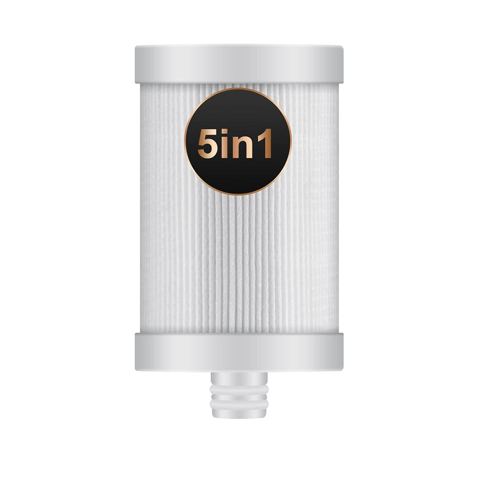 WINGSOL replacement filter cartridge close-up showing enhanced water clarity for faucets.