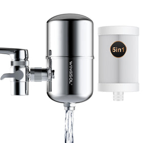 WINGSOL stainless steel housing shows sturdy 3mm construction for durable filtration.