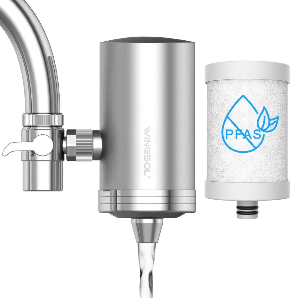 WINGSOL stainless steel faucet filter for clean drinking water