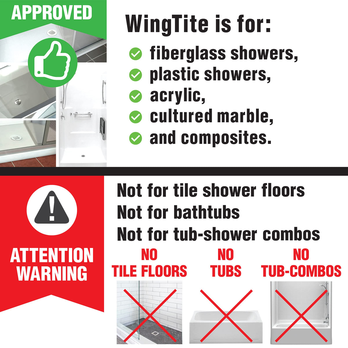 WingTite SD1000 chrome finish close-up shows durable, leak-preventing seal.