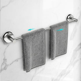 WingWider adjustable-suction-towel-bar 14-24in offers flexible length for hanging towels.